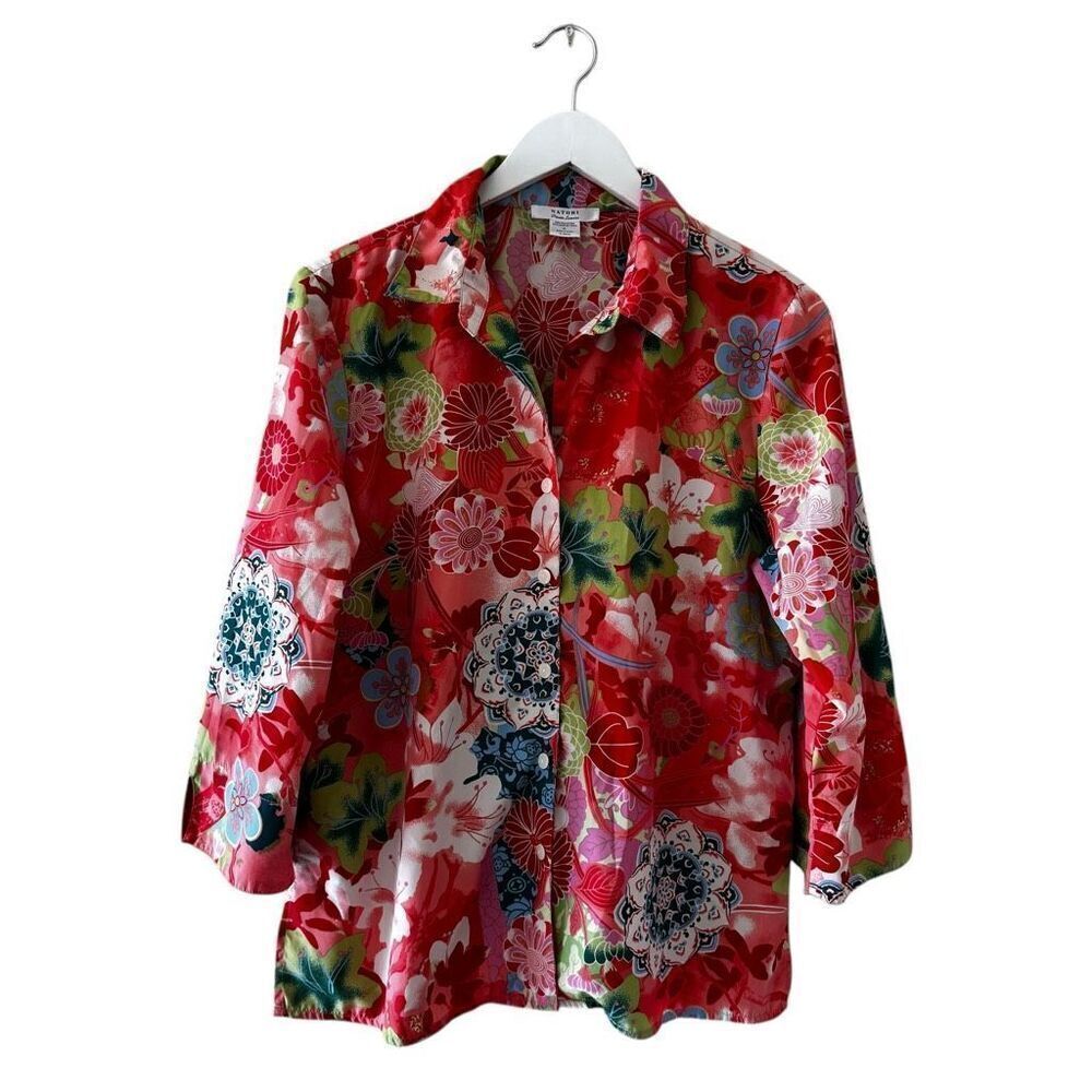 Natori Private Luxures 'Marrakesh Garden' Pink Floral Coral SZ M # 2454
